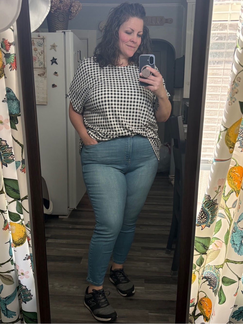 J. Jill Checkered Luxe Relaxed Tee